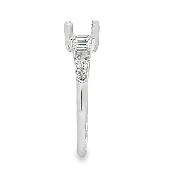 Platinum Tacori Trapezoid Semi Mount Image 3 Classic Creations In Diamonds & Gold Venice, FL