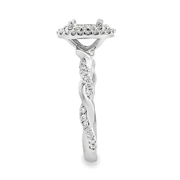 Double Halo Twist Shank Semi Mount Image 4 Classic Creations In Diamonds & Gold Venice, FL