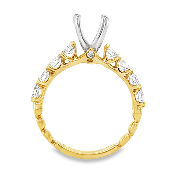 14K Yellow Gold Semi Mount Ring .75ct | Round Wire Prong Setting Image 2 Classic Creations In Diamonds & Gold Venice, FL