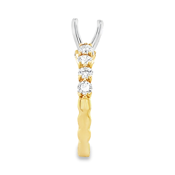 14K Yellow Gold Semi Mount Ring .75ct | Round Wire Prong Setting Image 3 Classic Creations In Diamonds & Gold Venice, FL