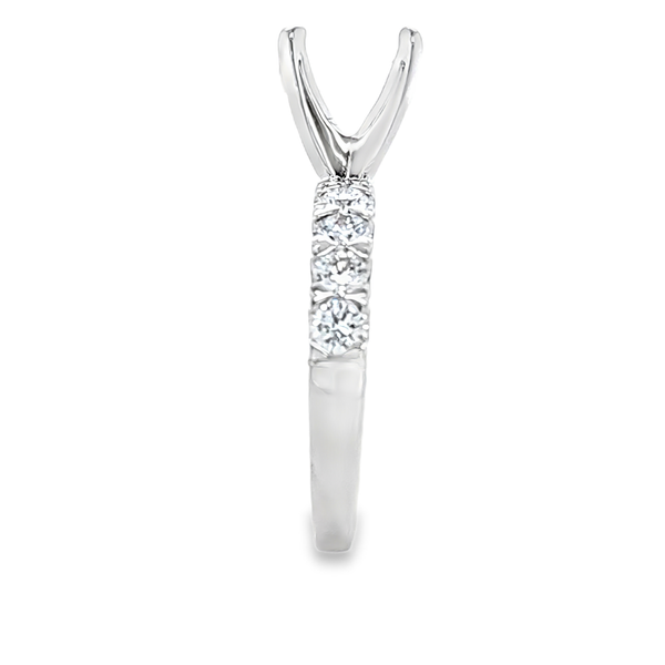 14K White Gold Shared Prong Semi Mount Ring .89ct | Changeable Head Image 2 Classic Creations In Diamonds & Gold Venice, FL