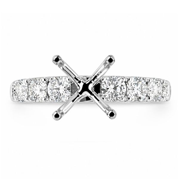 14K White Gold Fishtail Set Diamond Band 0.90 CTW Classic Creations In Diamonds & Gold Venice, FL
