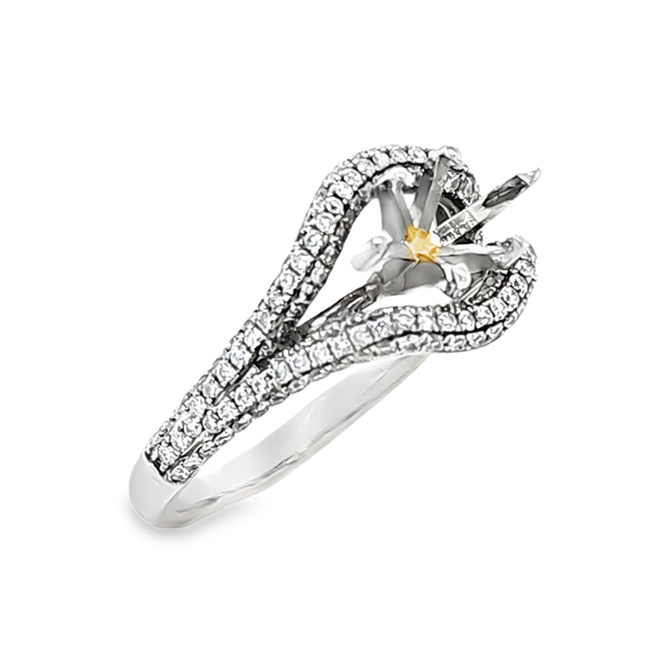 14K White Gold East to West Marquise Diamond Semi Mount Ring 0.90 CTW Classic Creations In Diamonds & Gold Venice, FL
