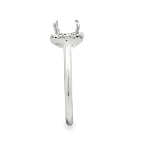 14K White Gold Princess Diamond Halo Semi Mount 0.35 CTW Image 4 Classic Creations In Diamonds & Gold Venice, FL