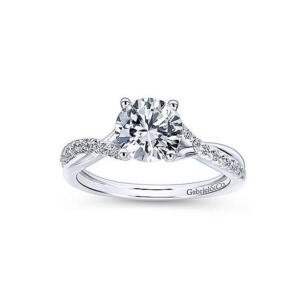 14K White Gold Round Diamond Engagement Ring Classic Creations In Diamonds & Gold Venice, FL