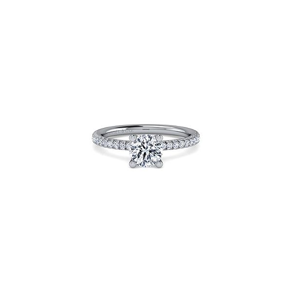 14K White Gold Round Diamond Engagement Ring Classic Creations In Diamonds & Gold Venice, FL