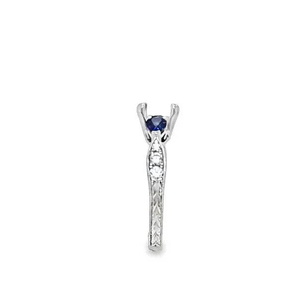 Platinum Sapphire Engagement Ring | A-Quality Sapphire Center Stone Image 3 Classic Creations In Diamonds & Gold Venice, FL