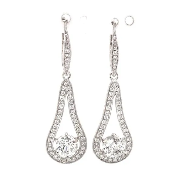 14K Diamond Dangle Earrings Classic Creations In Diamonds & Gold Venice, FL