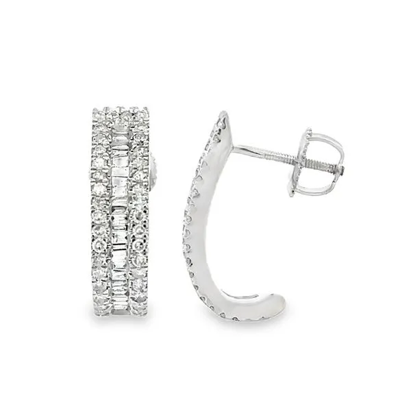 14K White Gold Micro Pave' Round Brilliant Cut & Diamond Bag 