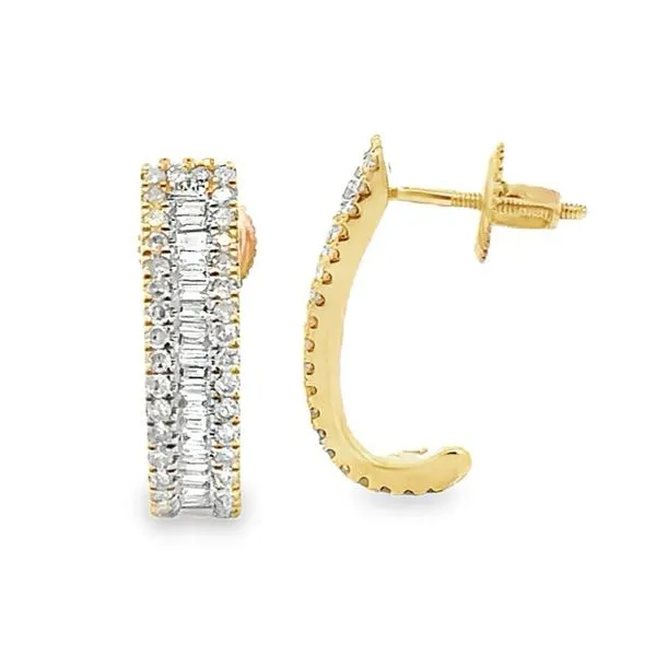 14K Yellow Gold Micro Pave' Round Brilliant Cut & Diamond Bag 