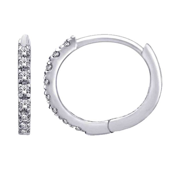 DOOR BUSTER SPECIAL 14K Diamond Huggie Earrings Classic Creations In Diamonds & Gold Venice, FL