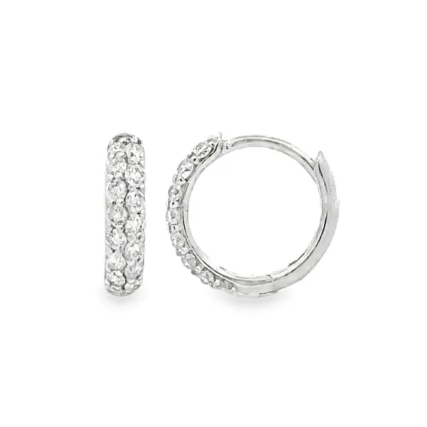 .24ct. TW Diamond Huggie Earrings Image 2 Classic Creations In Diamonds & Gold Venice, FL