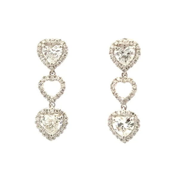 2.32ct. TW Heart Shaped Diamond Dangle Earrings Lab Grown Classic Creations In Diamonds & Gold Venice, FL