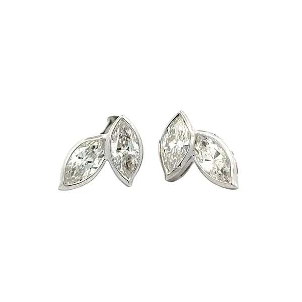2.10ct. TW Double Marquise Shaped Diamond Studs Lab Grown Classic Creations In Diamonds & Gold Venice, FL
