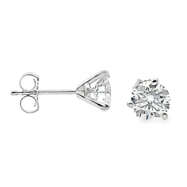 1.50ct TW Lab Grown Diamond Stud Earrings in 14K White Gold – Round Brilliant, F–G VS1–VS2 Image 2 Classic Creations In Diamonds & Gold Venice, FL