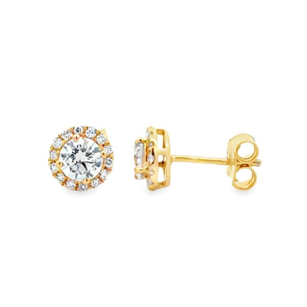 Diamond Lab Grown Earrings Image 2 Classic Creations In Diamonds & Gold Venice, FL