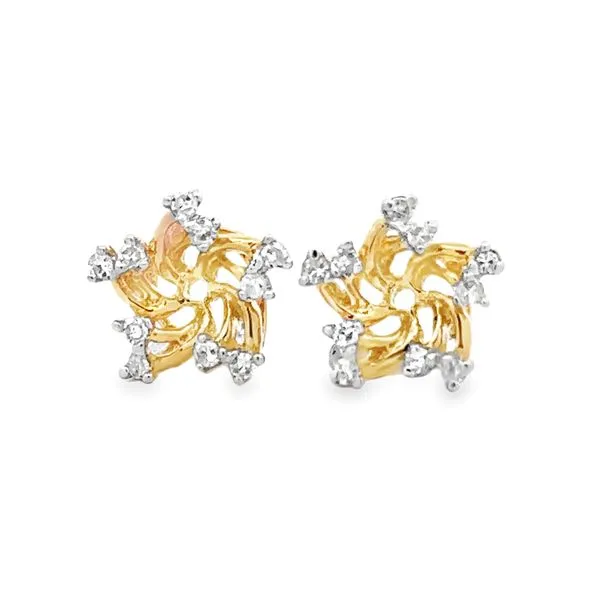 14KY 1/5ct. TW Diamond Cluster Earring Jackets Classic Creations In Diamonds & Gold Venice, FL