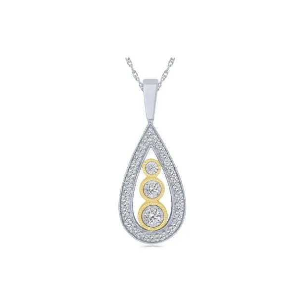 10K Diamond Pendant Classic Creations In Diamonds & Gold Venice, FL