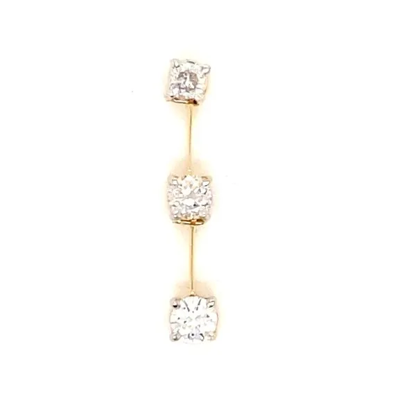 14K Yellow Gold Diamond Hinged Bar Pendant Classic Creations In Diamonds & Gold Venice, FL
