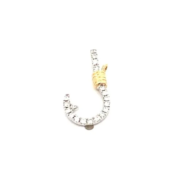 14K Diamond Hook Pendant Classic Creations In Diamonds & Gold Venice, FL