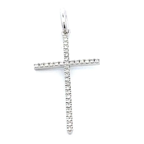 14K Diamond Cross Pendant Classic Creations In Diamonds & Gold Venice, FL