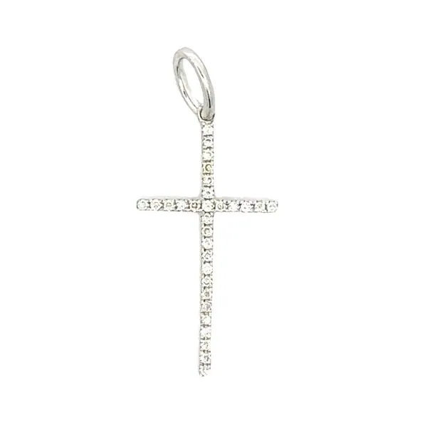 19mm Micro Pave' Diamond Cross Classic Creations In Diamonds & Gold Venice, FL