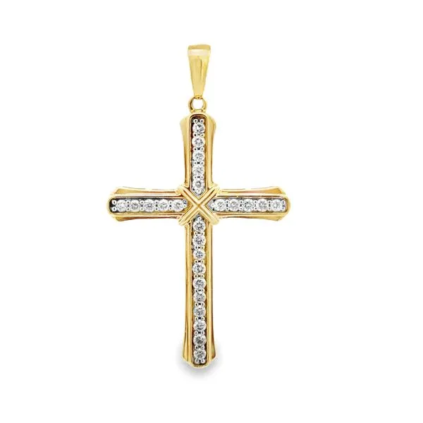 Pave' Diamond Cross Classic Creations In Diamonds & Gold Venice, FL