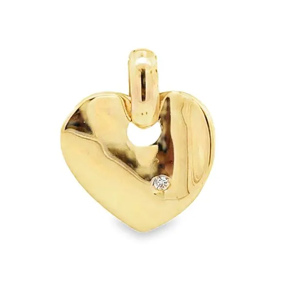 14K Polished Curved Diamond Heart Classic Creations In Diamonds & Gold Venice, FL