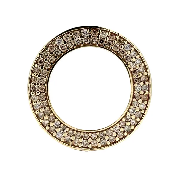 1.50ct. TW Cognac Colored Diamond Double Row Pendant Classic Creations In Diamonds & Gold Venice, FL