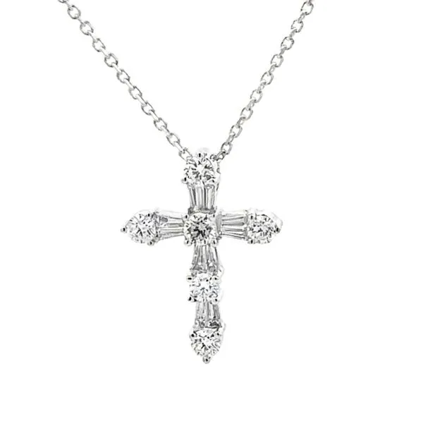 18K .56ct. TW Diamond Cross Pendant Classic Creations In Diamonds & Gold Venice, FL
