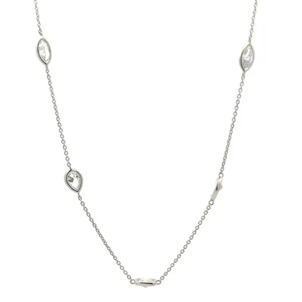 4.43ct. TW Multi Shape Diamond Station Necklace Classic Creations In Diamonds & Gold Venice, FL