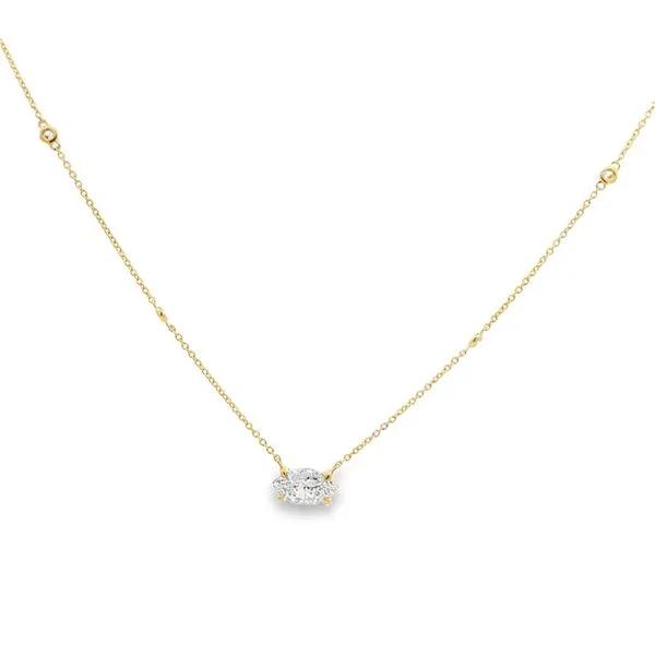 East to West Set 1.14ct. TW Marquise Diamond Solitaire Necklace Classic Creations In Diamonds & Gold Venice, FL
