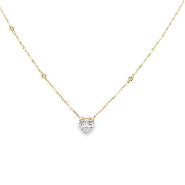 1.64ct. TW Heart Shaped Diamond Solitaire Necklace Classic Creations In Diamonds & Gold Venice, FL