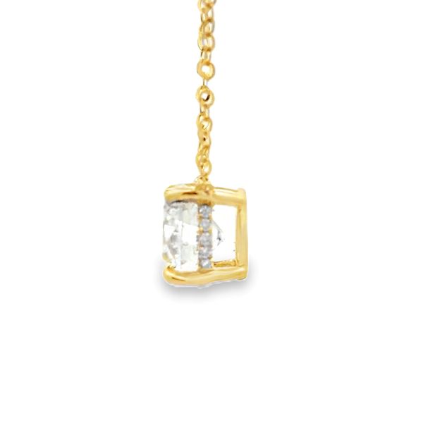 14K Yellow Gold Lab-Grown 2.50 CT Diamond Halo Necklace | E–F VS2 Image 2 Classic Creations In Diamonds & Gold Venice, FL