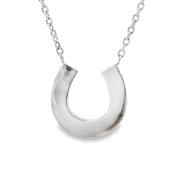 Lab Grown Diamond Horseshoe Necklace 1.00 CTW 14K White Gold Image 2 Classic Creations In Diamonds & Gold Venice, FL