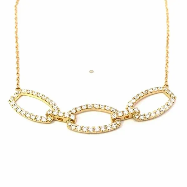 14K Diamond Link Necklace Classic Creations In Diamonds & Gold Venice, FL