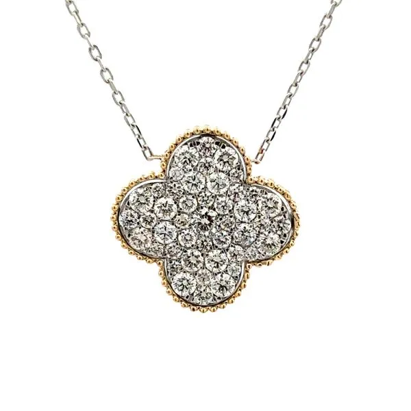 Van Cleef Style Diamond Clover Necklace Classic Creations In Diamonds & Gold Venice, FL