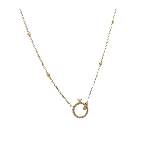 Mini Diamond Solitaire Ring & Station Necklace Classic Creations In Diamonds & Gold Venice, FL