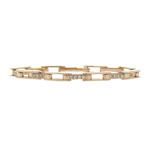 1.0ct. TW Pave' Diamond Link Bracelet Classic Creations In Diamonds & Gold Venice, FL