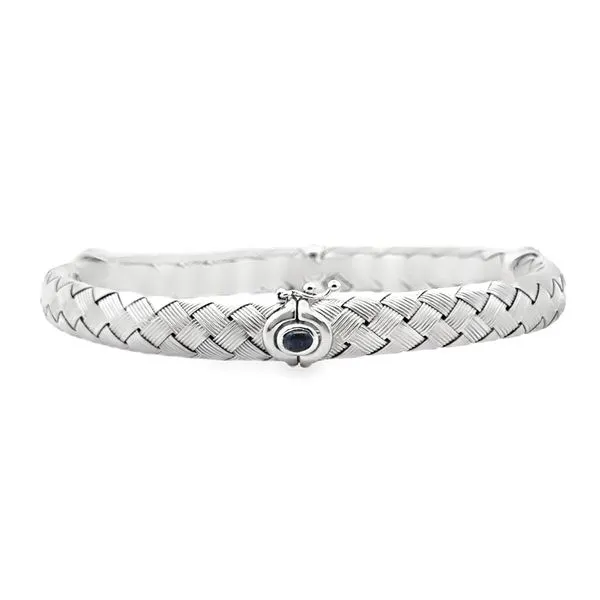 18KW Weave Pattern Flexible Diamond Bangle Bracelet Image 2 Classic Creations In Diamonds & Gold Venice, FL