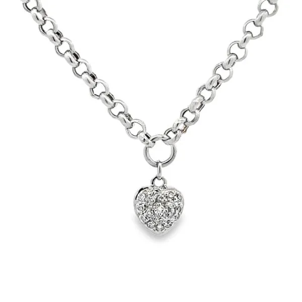 Diamond Heart Dangling Anklet Classic Creations In Diamonds & Gold Venice, FL