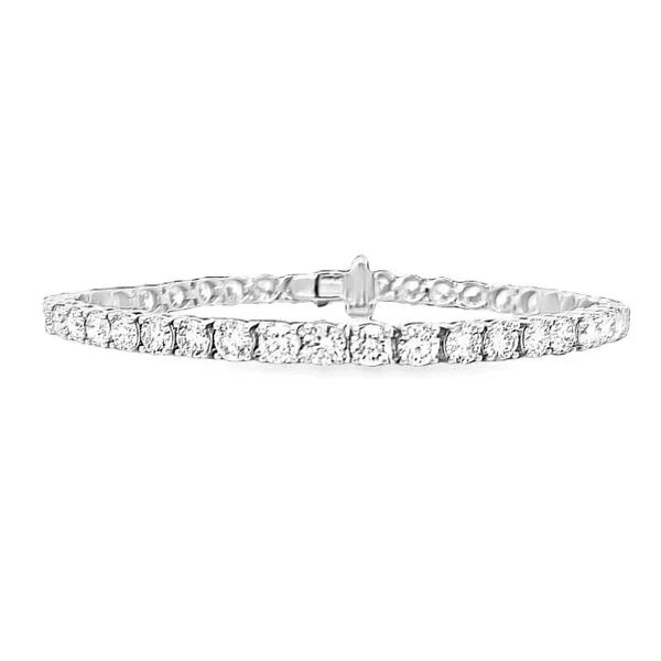 14K White Gold Lab Grown 10.68ct. Diamond Round Brilliant Cut Tennis Bracelet Classic Creations In Diamonds & Gold Venice, FL