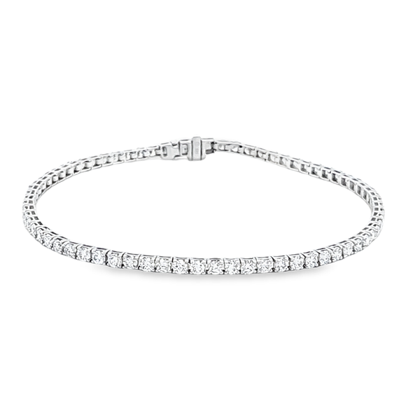 Lab Grown 14K White Gold Diamond Line Bracelet 3.00 CTW Classic Creations In Diamonds & Gold Venice, FL
