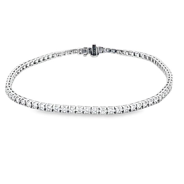 Lab Grown 10K White Gold Diamond Line Bracelet 2.01 CTW Classic Creations In Diamonds & Gold Venice, FL