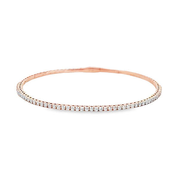 Lab Grown 14K Rose Gold Diamond Flexi Bangle 1.02 CTW Classic Creations In Diamonds & Gold Venice, FL