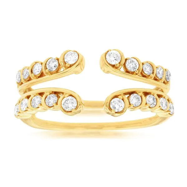 Split Center Diamond Guard Ring Classic Creations In Diamonds & Gold Venice, FL