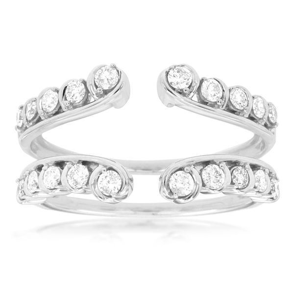 Split Center Diamond Guard Ring Classic Creations In Diamonds & Gold Venice, FL