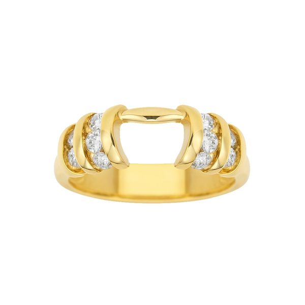 14K Yellow Gold Round Diamond Channel Wrap Ring | .25 CTW Natural Diamonds Classic Creations In Diamonds & Gold Venice, FL