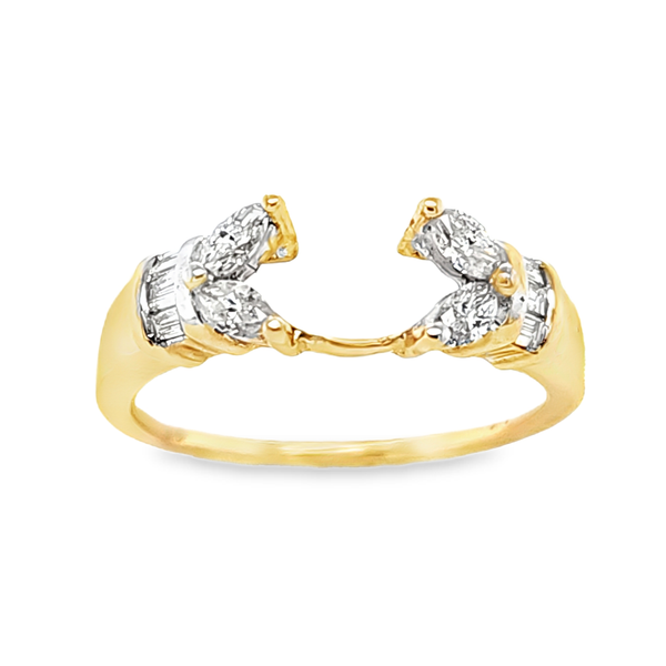 14K Yellow Gold Marquise and Baguette Diamond Wrap Ring 0.40 CTW Classic Creations In Diamonds & Gold Venice, FL