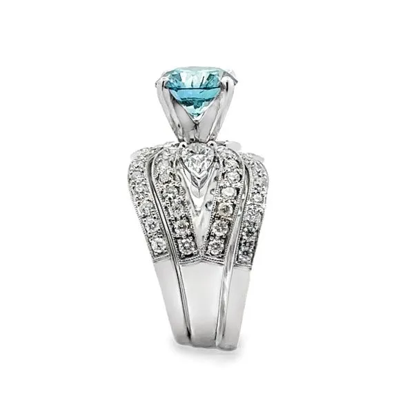 3.17ct. TW Blue Diamond Engagement Ring Image 3 Classic Creations In Diamonds & Gold Venice, FL